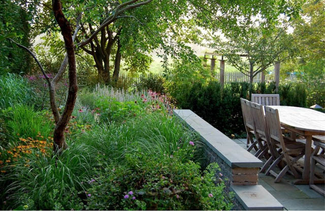 Garden ideas, Landscaping Ideas, arbor, pergola, garden structure, fountain, water feature, Fernhill Landscapes